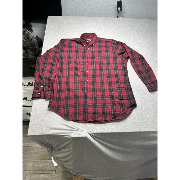 Lauren Ralph Lauren Other - Ralph Lauren Men's Blake‎ Button Down Shirt Large Red Green Plaid